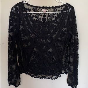 Lace long sleeve shirt